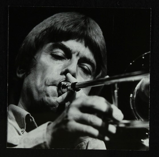 American trombonist Bill Watrous playing at the Forum Theatre, Hatfield, Hertfordshire, 1982. Artist: Denis Williams