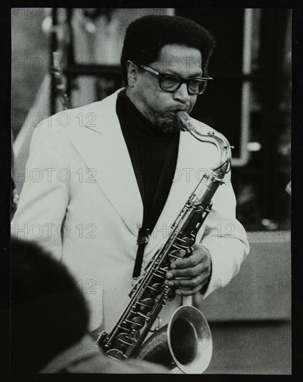 American saxophonist Illinois Jacquet playing at the Capital Radio Jazz Festival, London, 1979. Artist: Denis Williams
