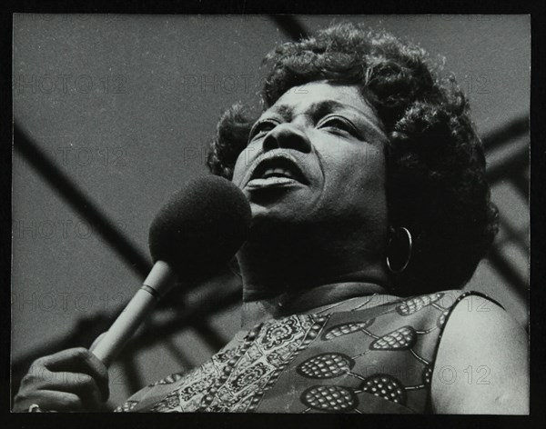 American singer Sarah Vaughan at the Capital Radio Jazz Festival, Knebworth, Hertfordshire, 1981. Artist: Denis Williams