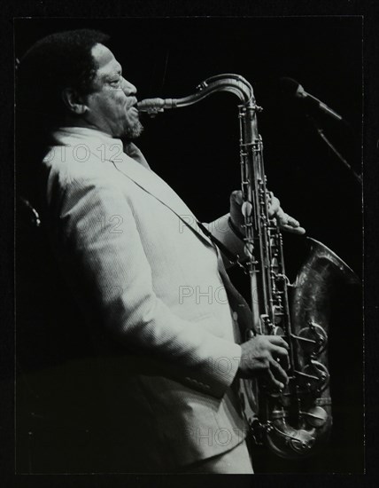 American saxophonist Illinois Jacquet playing at the Capital Radio Jazz Festival, Knebworth, Hertfor Artist: Denis Williams