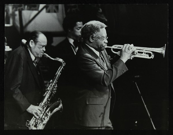 Arnett Cobb and Wallace Davenport playing at the Capital Radio Jazz Festival, Knebworth, 1981. Artist: Denis Williams