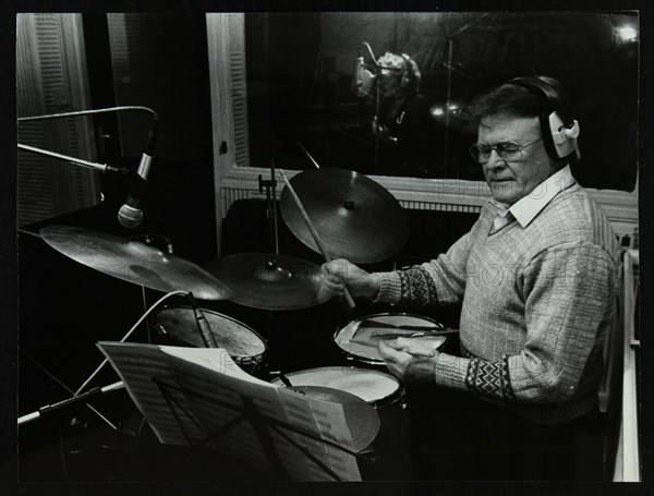 Drummer Bobby Orr at the Ted Taylor recording studio, London, 12 January 1988. Artist: Denis Williams
