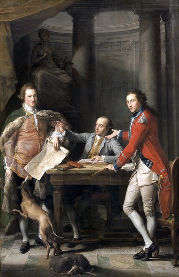 'Sir Watkin Williams Wynn, Thomas Apperley, and Captain Edward Hamilton', 1768-72 Artist: Pompeo Batoni.