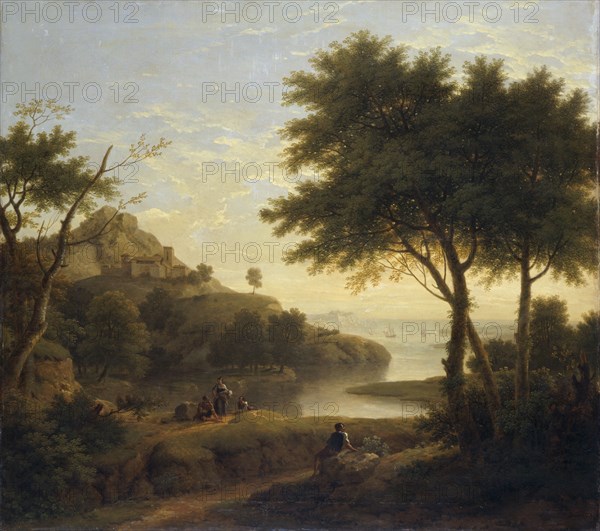 'Landscape near a coastal inlet', 1763. Artist: George Lambert.