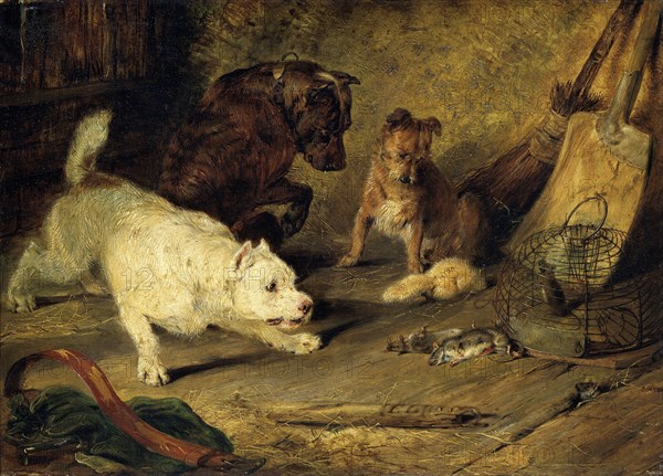 'Ratcatchers', 1821. Artist: Edwin Henry Landseer.