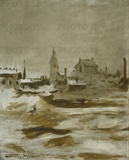 'Effect of snow at Petit-Montrouge', 1870. Artist: Edouard Manet.