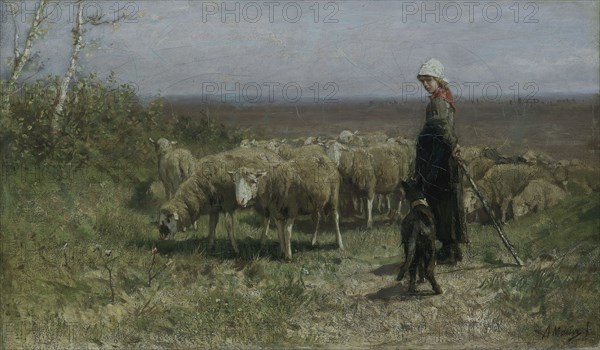 'Shepherdess', 1858-1888. Artist: Anton Mauve.