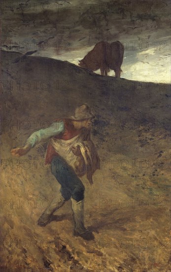 'The sower', 1847-8. Artist: Jean Francois Millet.