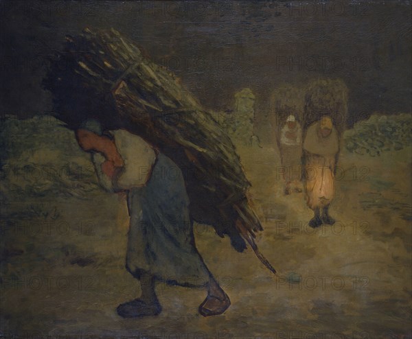 'Winter - The faggot gatherers', 1868-75. Artist: Jean Francois Millet.