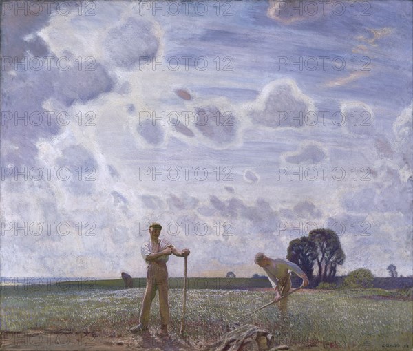 'In the fields in June', 1914. Artist: George Clausen.