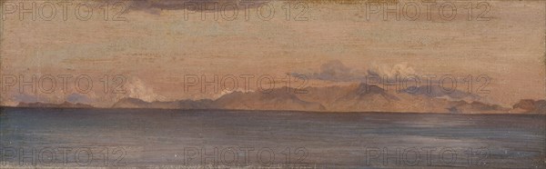 'Distant view of mountains in the Aegean sea', 1867. Artist: Frederic Leighton.