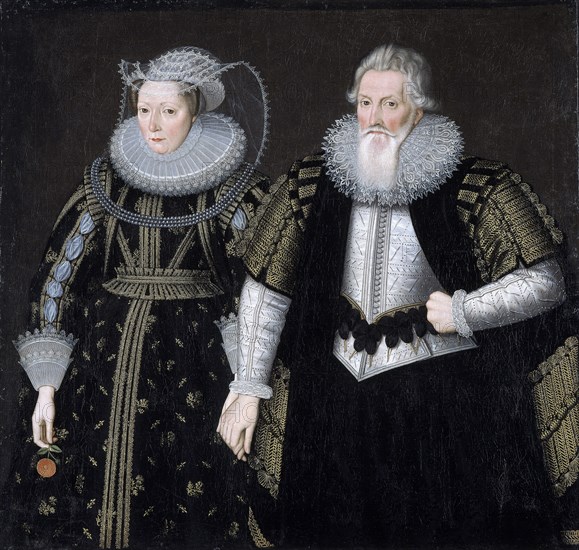 'Sir Thomas Mansel and his wife Jane', 1625. Artist: Unknown.