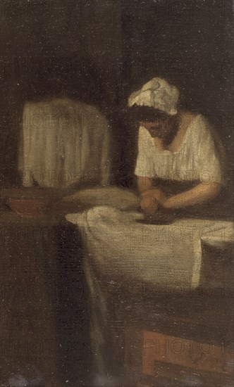 'A woman ironing', (The Laundress), c1850. Artist: Francois Bonvin
