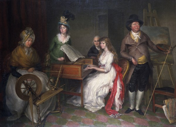 'Thomas Jones, (1742-1803) and his family', 1797. Creator: Francesco Renaldi.