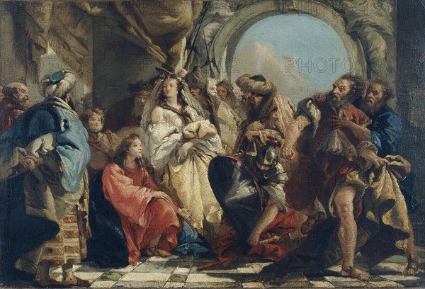 'Christ and the woman taken in Adultery', 1747-1804. Artist: Giovanni Domenico Tiepolo.