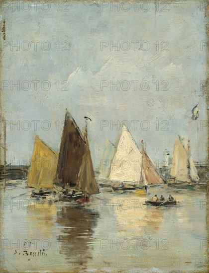 'The return of the boats', 1897. Artist: Eugene Louis Boudin.