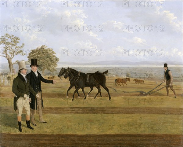 'Sir Charles Morgan, (1760-1846) at the Castleton ploughing competition', 1845. Artist: James Flewitt Mullock