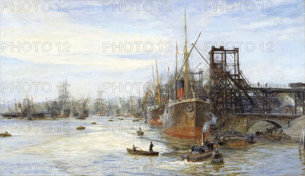 'Barry Docks', 1871-1931. Artist: William Lionel Wyllie.