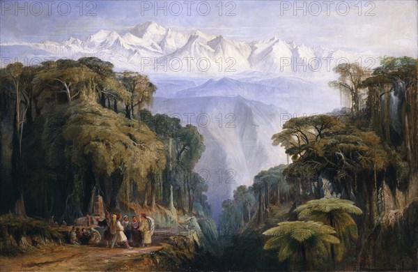'Kinchinjunga from Darjeeling', 1877. Artist: Edward Lear.
