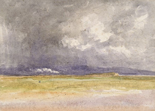 'The train on the coast', 1850. Artist: David Cox the elder.