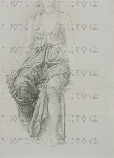 'Drapery study for 'King Cophetua and the beggar maid', c1883. Artist: Edward Burnes-Jones.
