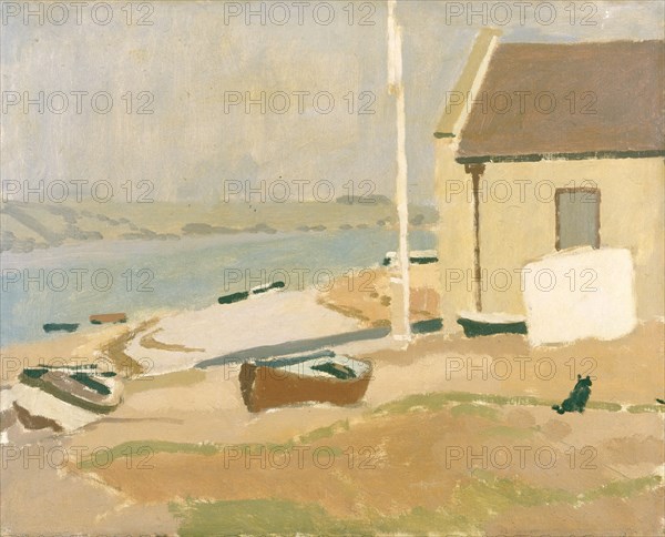'Lifeboat House, Ferryside', 1923-1943. Artist: Edward Morland Lewis