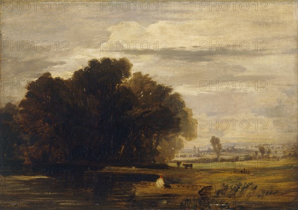 'Dedham Ferry', 1808-1847. Artist: William Collins.