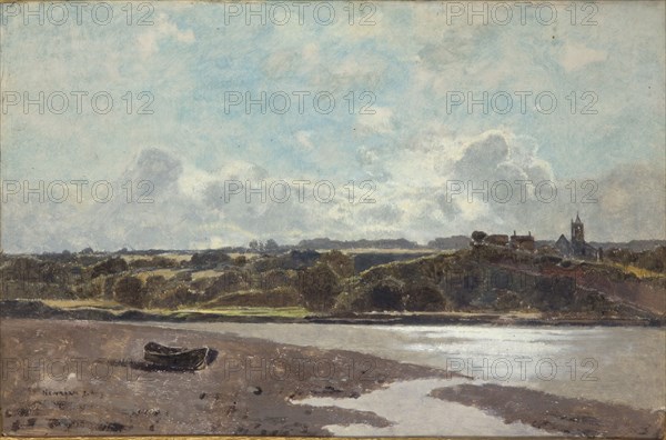 'Landscape opposite Newnham on Severn', 1880. Artist: Karl Heffner