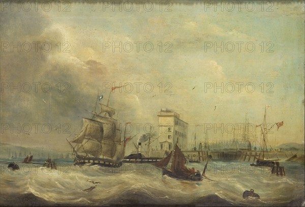 'Cardiff Docks', 1844. Artist: J Price