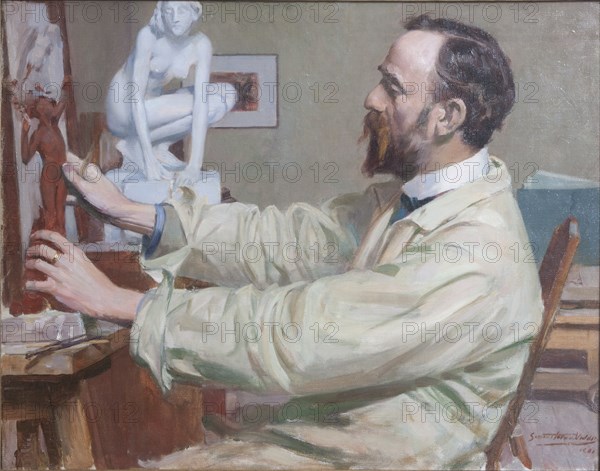 'Sir William Goscombe John', (1860-1952), c1900s. Artist: Simon Harmon Vedder