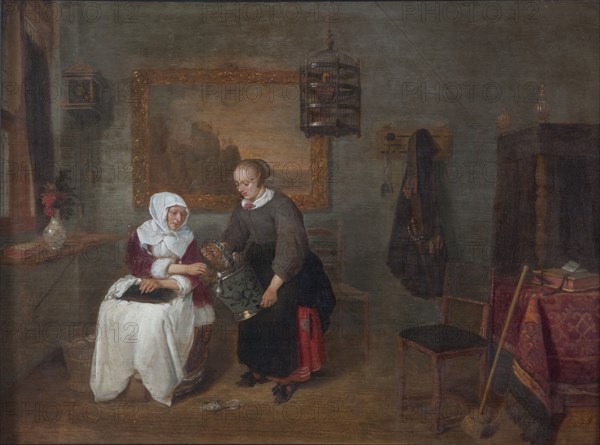 'A Dutch interior', 1640-1658. Artist: Gerritsz Quiringh van Brekelenkam