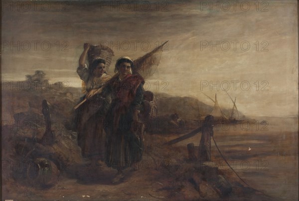 'Fisherwomen of the Basque Provinces', 1880-1891. Artist: Thomas Kent Pelham