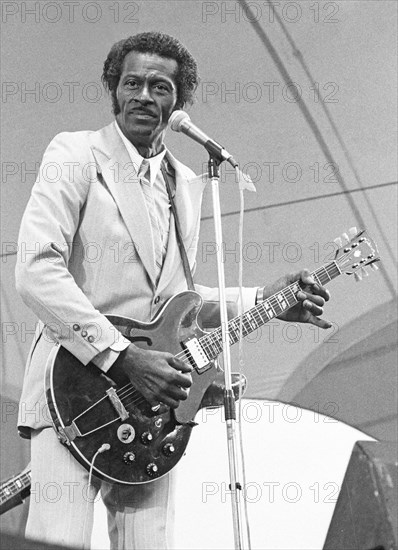 Chuck Berry, Capital Jazz, Alexandra Palace, London, 1979. Artist: Brian O'Connor.