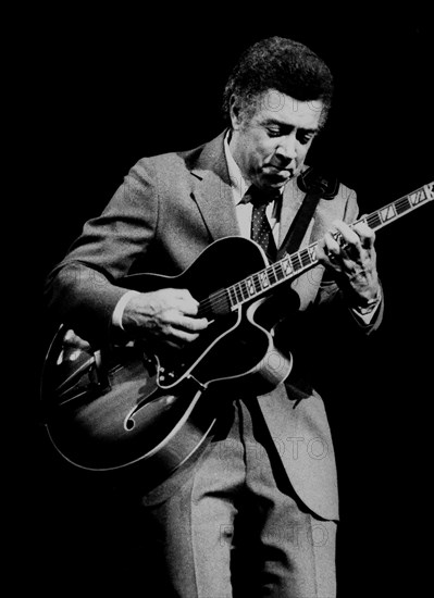 Kenny Burrell, American jazz guitarist, Dominion, London, 1985.   Artist: Brian O'Connor.