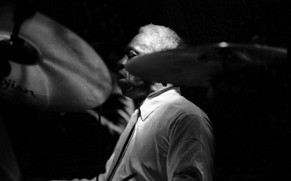 Art Blakey, Ronnie Scott's, London, 1983.   Artist: Brian O'Connor.