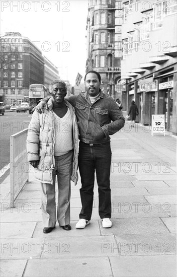 Art Blakey and Charles Famborough,  London, 1983.   Artist: Brian O'Connor.