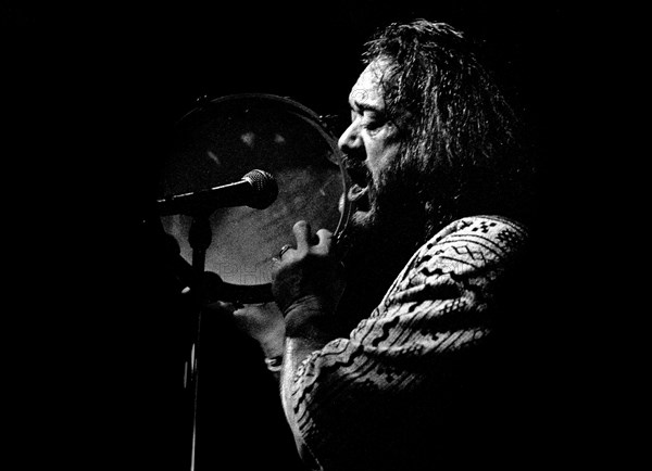 Airto Moreira, Brazilian jazz drummer and percussionist, Ronnie Scott's, London, 1995.   Artist: Brian O'Connor.