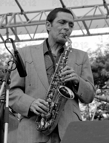 Art Pepper, American alto saxophonist and clarinetist, Capital Jazz, Knebworth, 1981. Artist: Brian O'Connor.