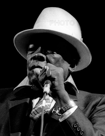 John Lee Hooker, Royal Festival Hall, London, 1988.  Artist: Brian O'Connor.