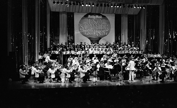 John Dankworth,  LSO, Barbican, London, 1987.   Artist: Brian O'Connor.