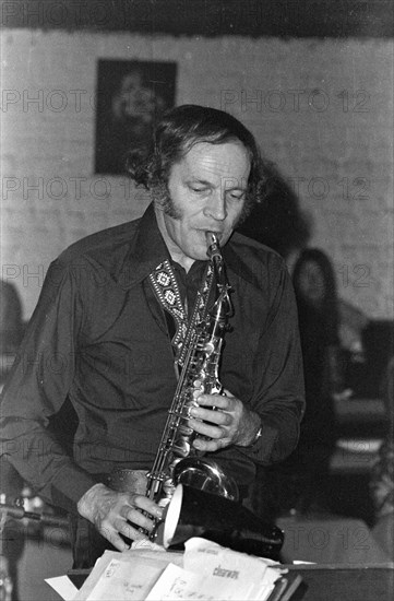 Johnny Dankworth, Ronnie Scott's, Soho, London, 1973. Artist: Brian O'Connor.