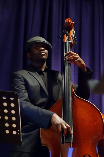 Daniel Casimir, bassist, Watermill Jazz Club, Dorking, Surrey, 2013. Artist: Brian O'Connor.