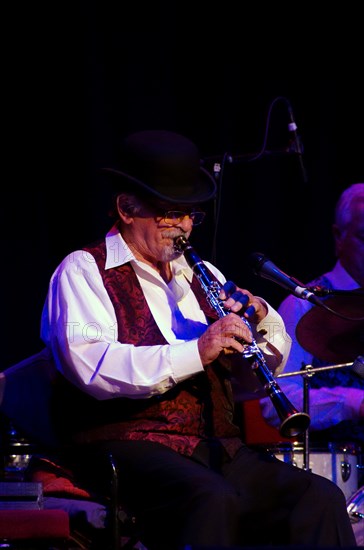 Acker Bilk, Dorking Halls, Dorking, Surrey, 2012. Artist: Brian O'Connor.