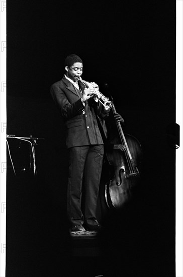 Courtney Pine, Fairfield Halls, Croydon, 1987.   Artist: Brian O'Connor.