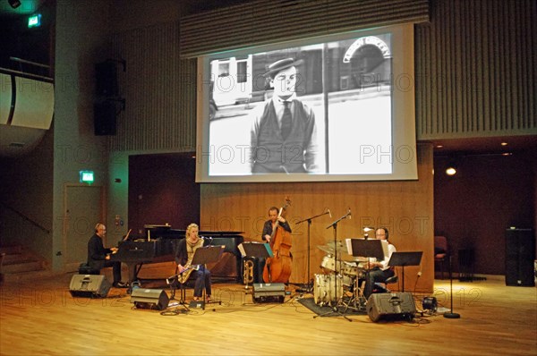 Buster Birch, Jim Treweek, Jo Fooks and Pete Ringrose, Birley Centre, Eastbourne, 2015. Artist: Brian O'Connor.