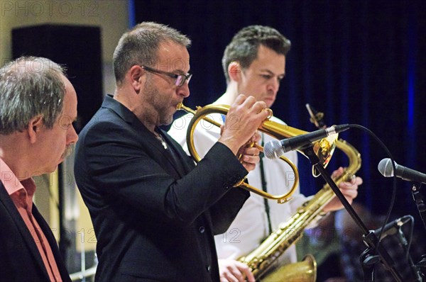 Ernie Hammes and Johannes Mueller, Watermill Jazz Club, Dorking, Surrey, 2015. Artist: Brian O'Connor.