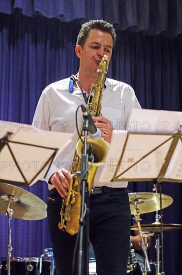 Johannes Mueller, Watermill Jazz Club, Dorking, Surrey, 2015. Artist: Brian O'Connor.