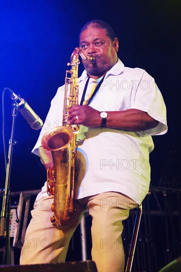 Pee Wee Ellis, Love Supreme Jazz Festival, Glynde Place, East Sussex, 2015. Artist: Brian O'Connor.