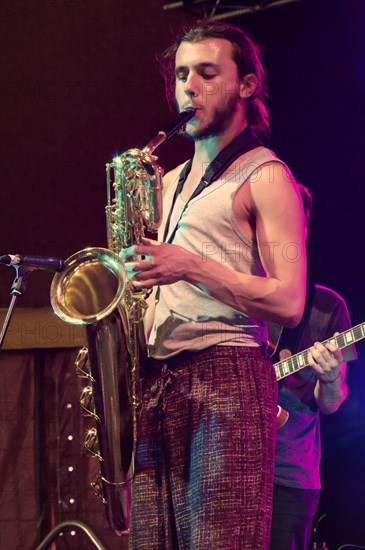 Seb Silas, Love Supreme Jazz Festival, Glynde Place, East Sussex, 2015. Artist: Brian O'Connor.