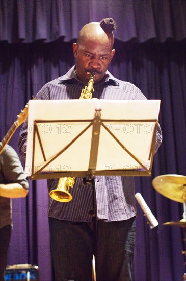 Jason Yarde, Watermill Jazz Club, Dorking, Surrey, September, 2015. Artist: Brian O'Connor.